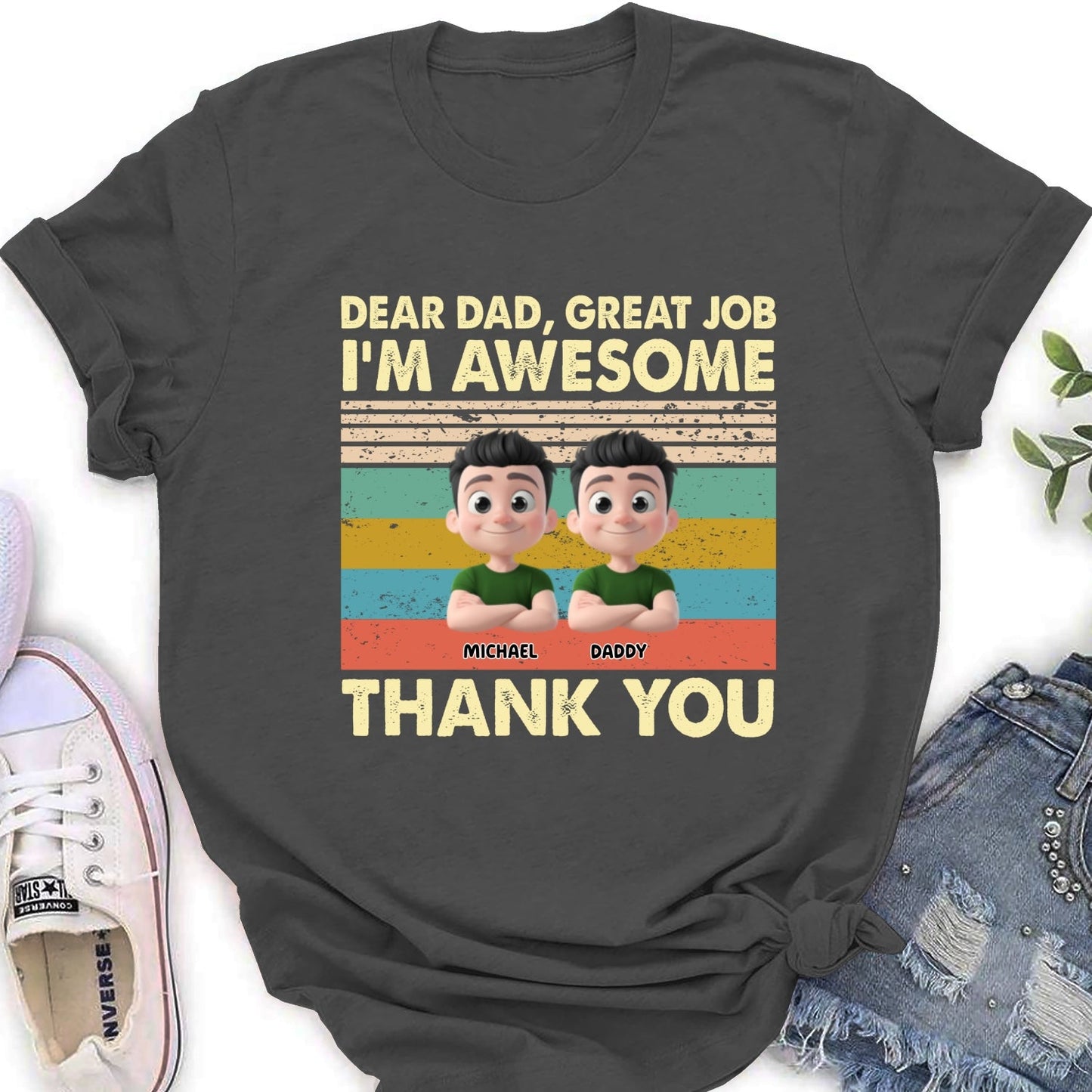 Thank You Dad - Personalized Custom Shirt