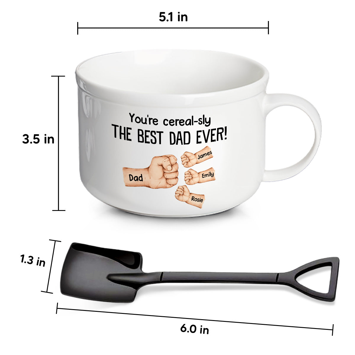 You're Cereal-sly The Best Dad Ever - Personalized Custom Ceramic Bowl