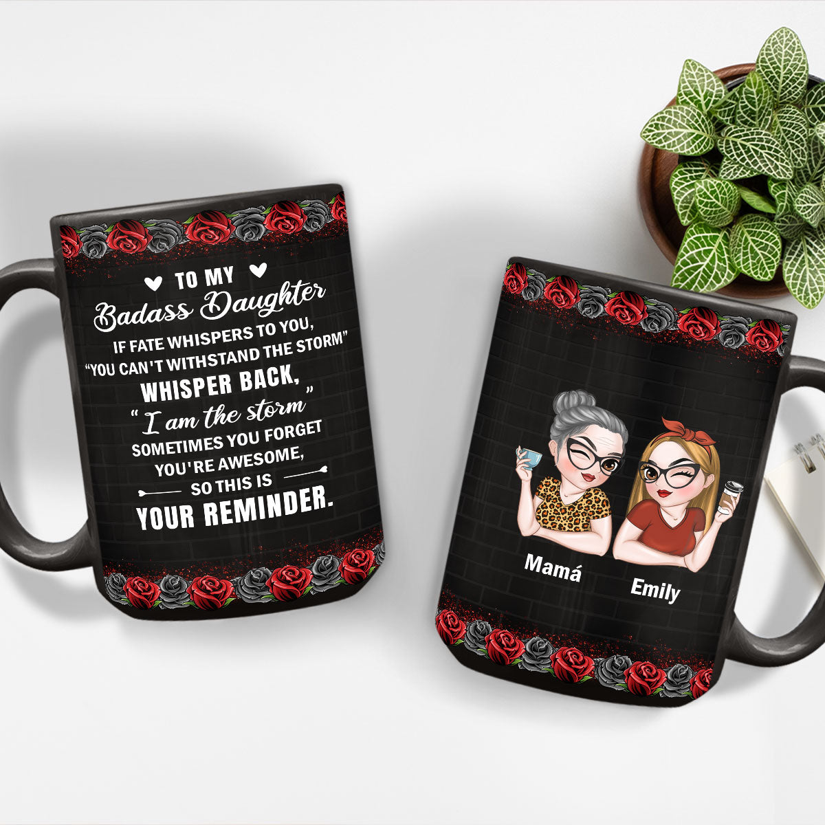 A Mi Hija Valiente - Taza Personalizada de Café