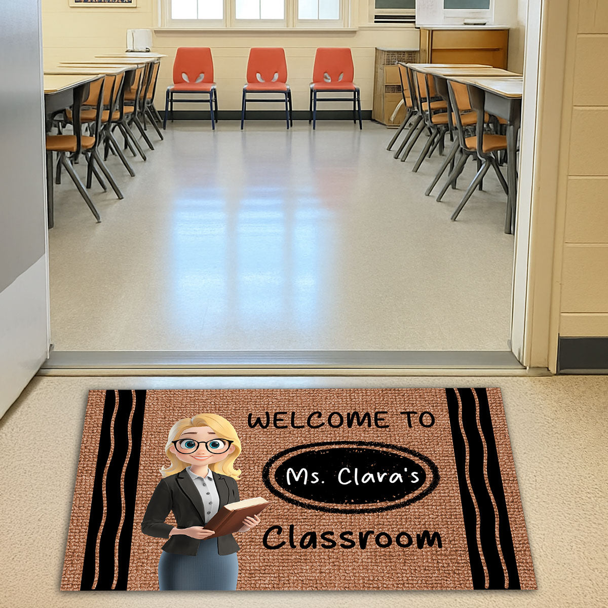 Welcome To Classroom - Personalized Custom Doormat