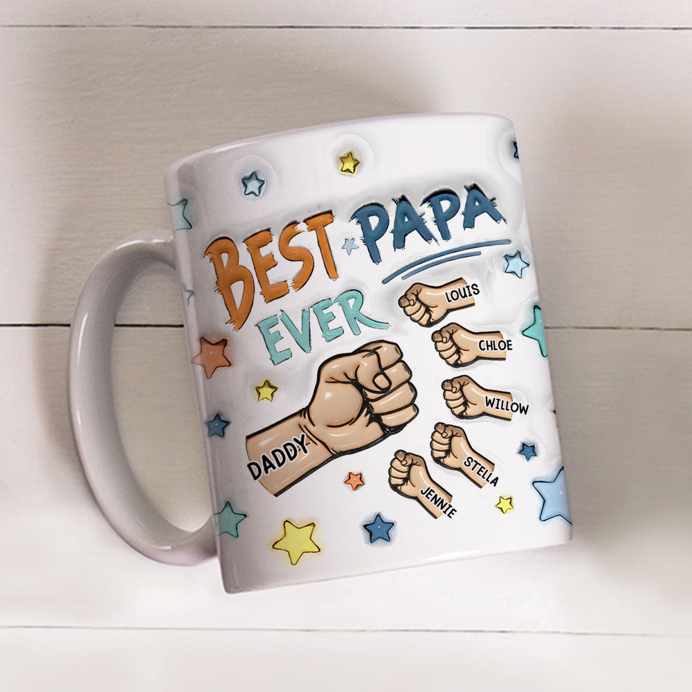 Worlds Greatest Dad - Personalized Custom 3D Inflated Effect Mug