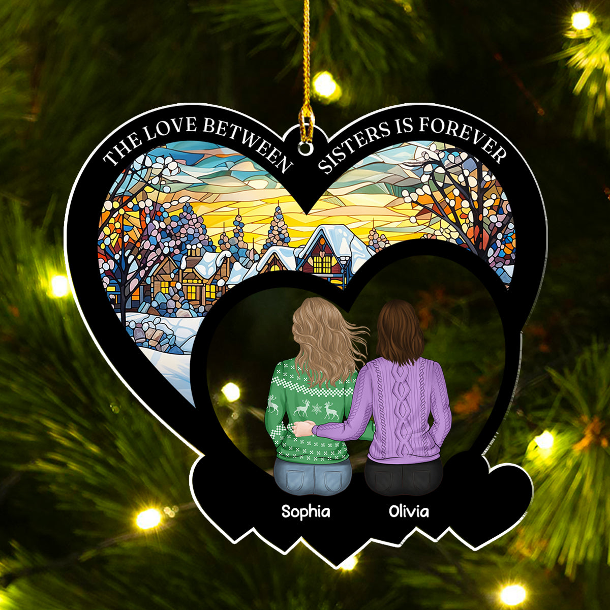 The Love Between Family Is Forever - Personalized Custom Acrylic Ornament