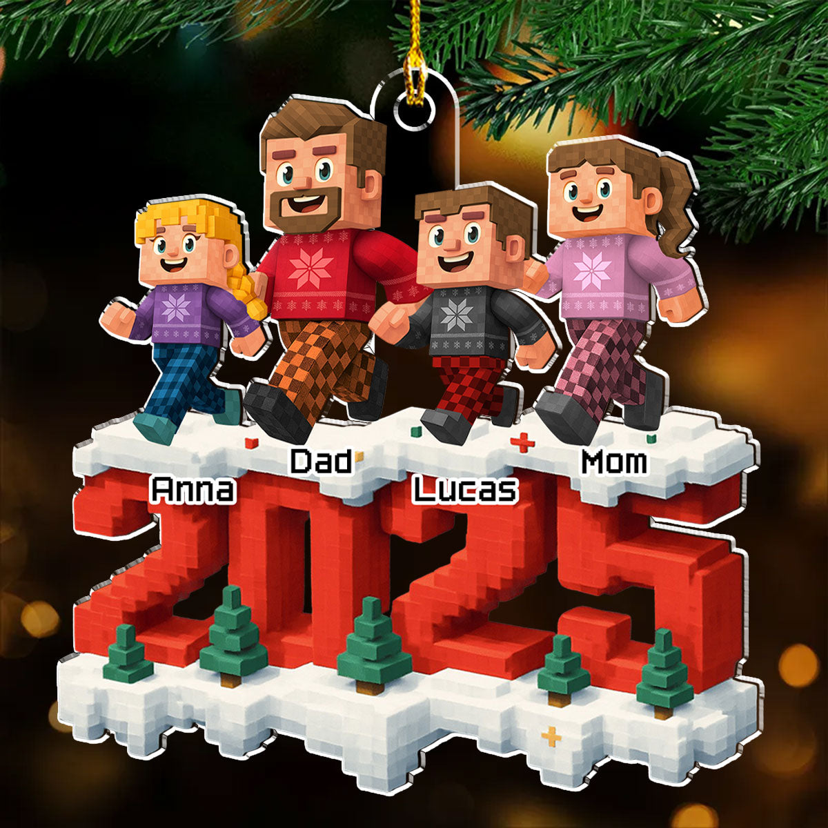 Us In This Year - Personalized Custom 3D Effect Acrylic Ornament