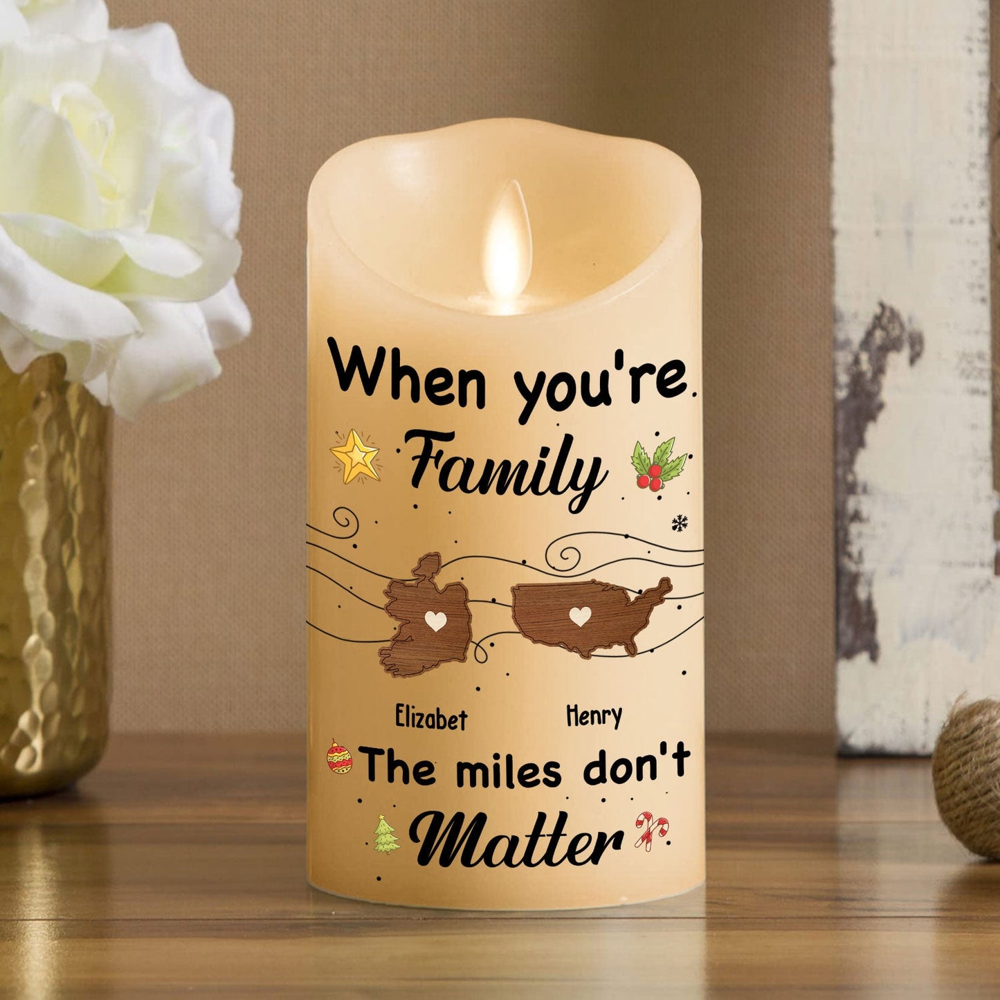 Family Forever - Personalized Custom LED Candle