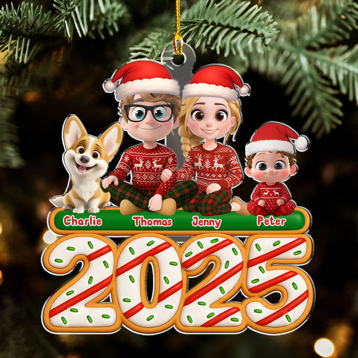 We And Our Kids Tree Cake - Personalized Custom Acrylic Ornament