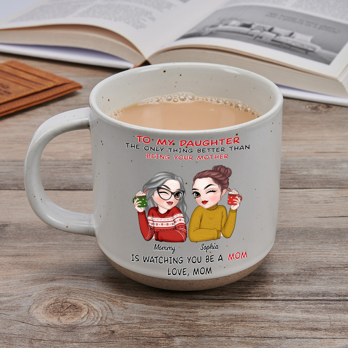 To My Daughter - Personalized Custom Pottery Mug