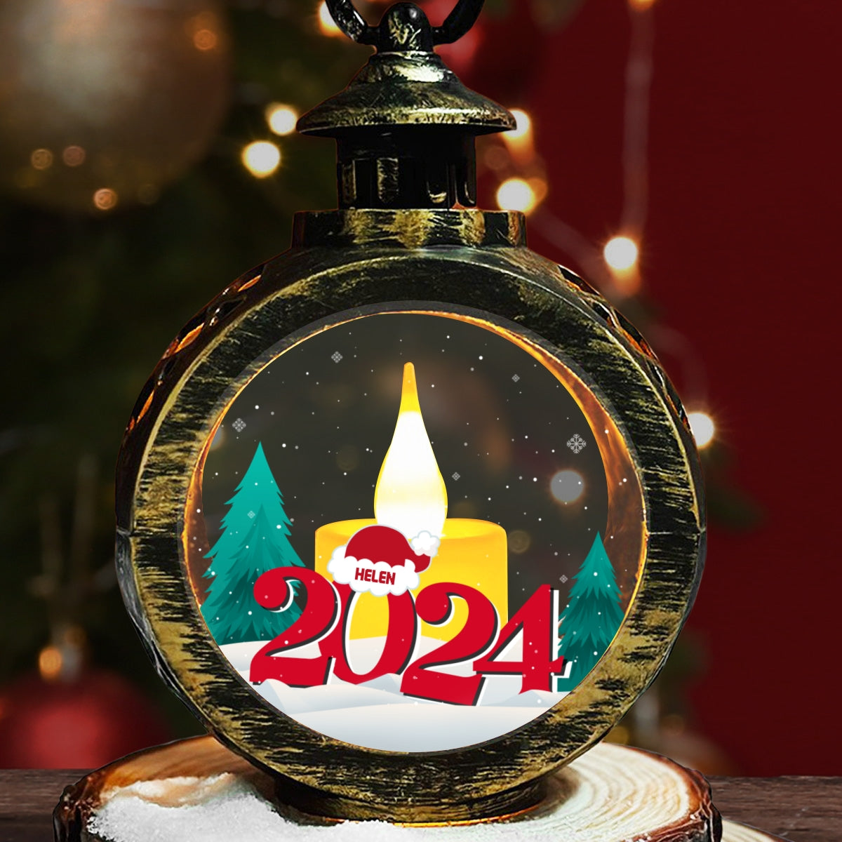Winter Warmth - Personalized Custom Christmas Lantern