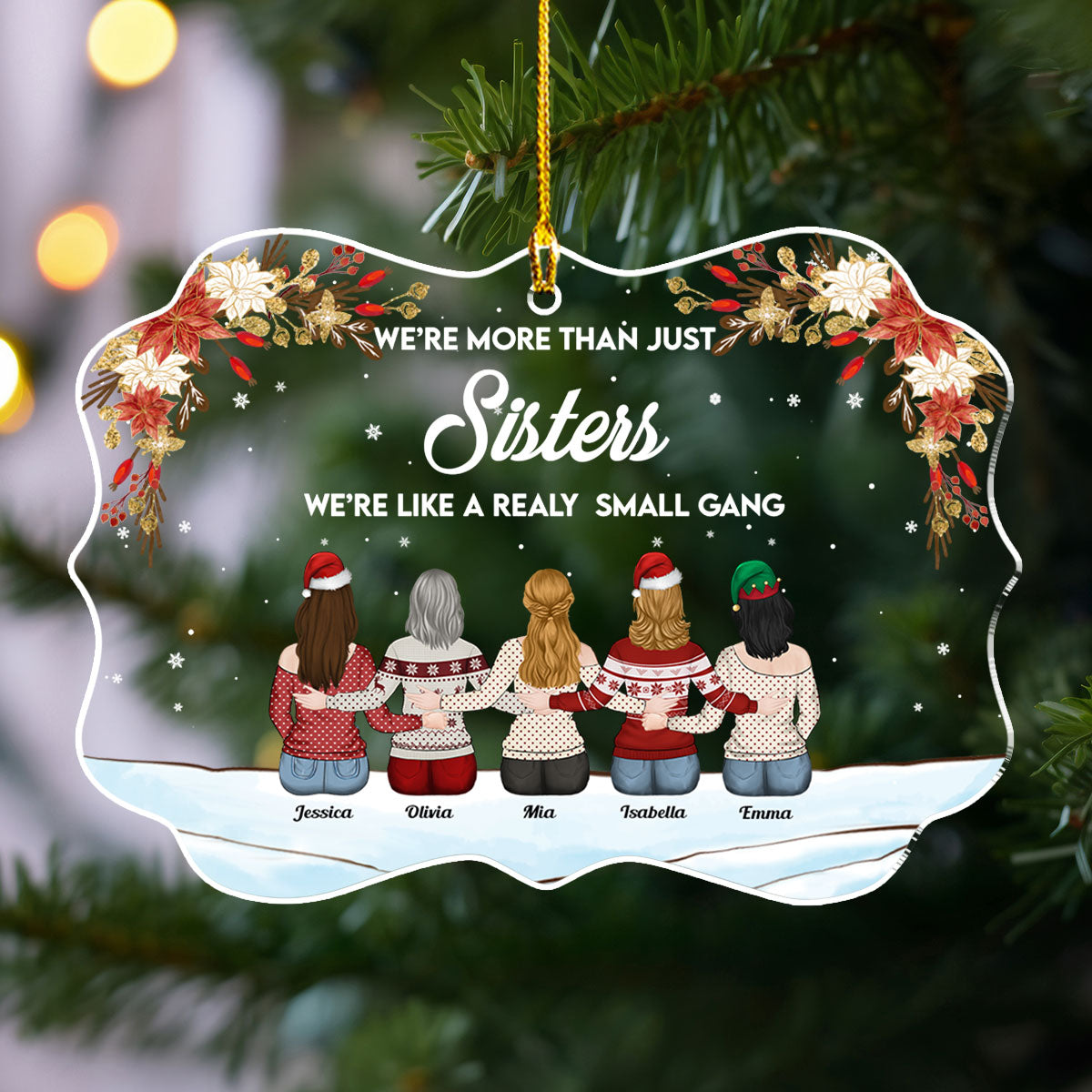 Here Is To Another Year Of Bonding Over Alcohol - Personalized Custom Acrylic Ornament