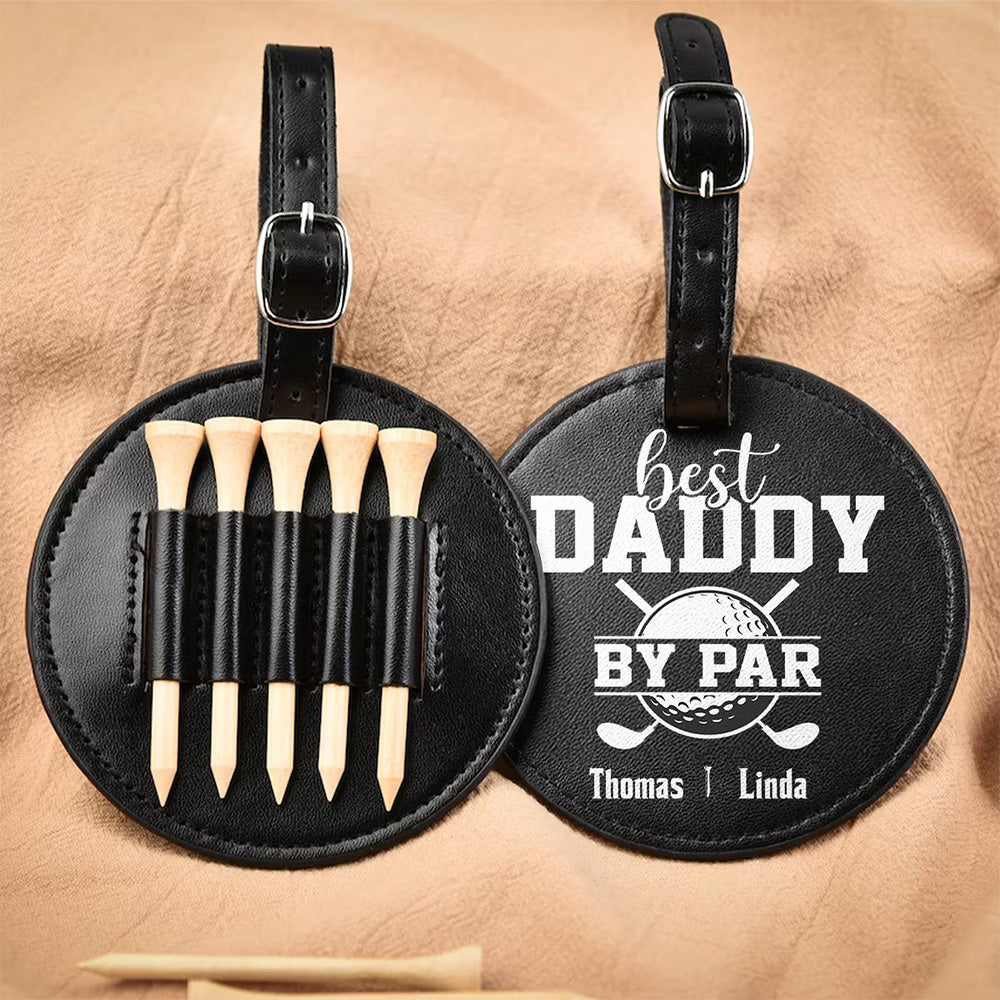Best Dad By Par - Personalized Custom Golf Tee Bag