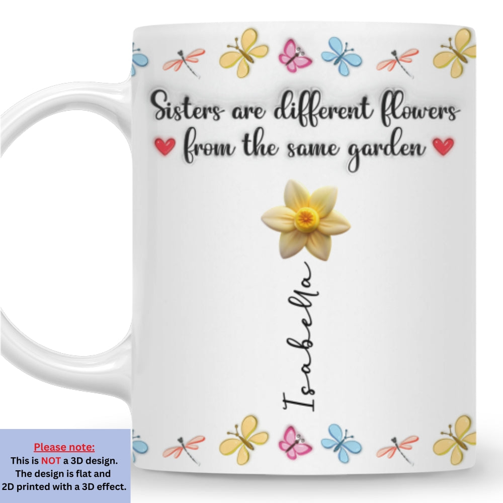 You Are The Most Beautiful Flower - Personalized Custom 3D Inflated Effect Mug