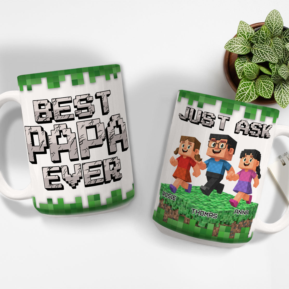 Best Papa Ever Ever - Personalized Custom Coffee Mug
