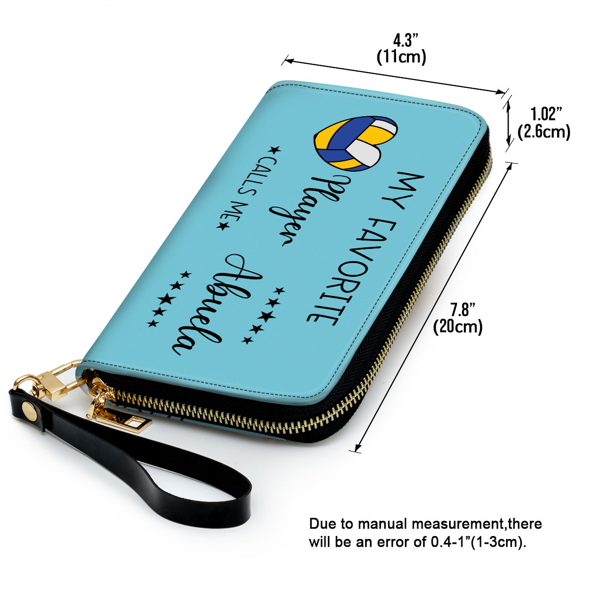 My Star Player Calls Me Grandma - Personalized Custom Leather Wallet