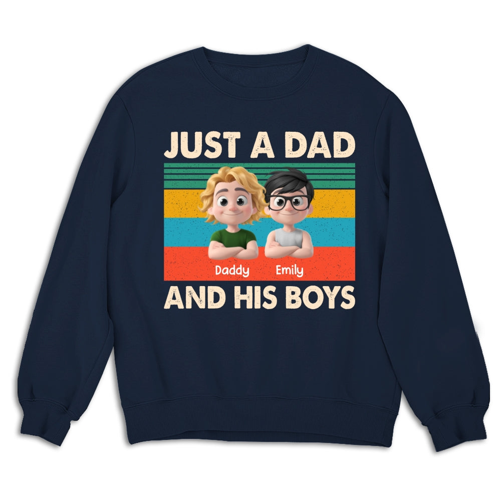 Just A Dad And His Kid - Personalized Custom Shirt