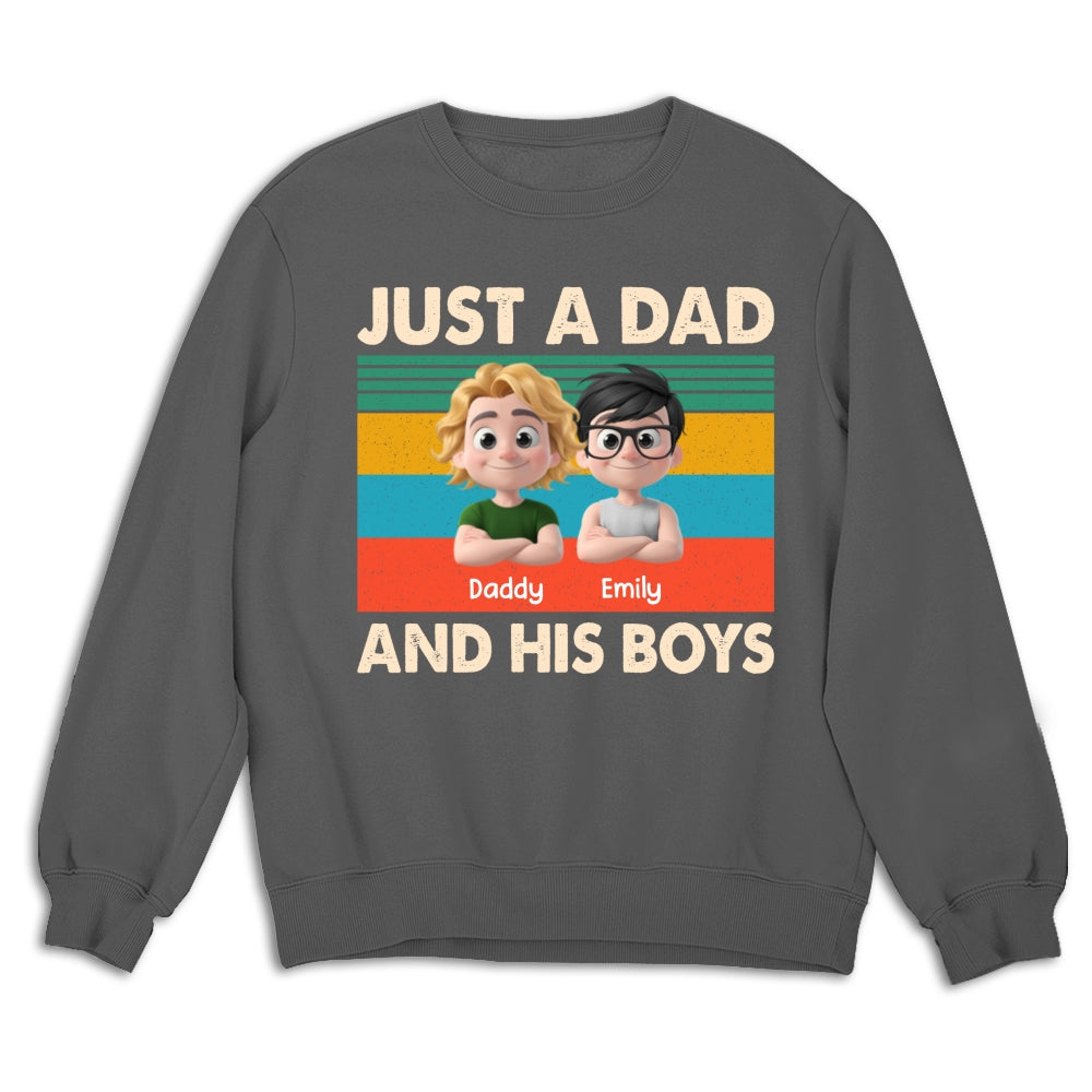Just A Dad And His Kid - Personalized Custom Shirt