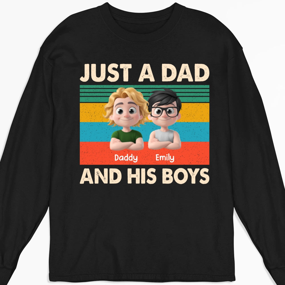 Just A Dad And His Kid - Personalized Custom Shirt