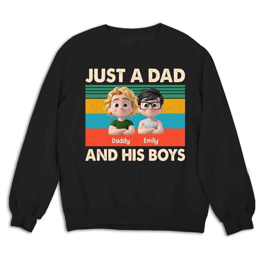 Just A Dad And His Kid - Personalized Custom Shirt