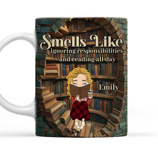 Avoiding Responsibilities, Enjoying Books - Personalized Custom Coffee Mug