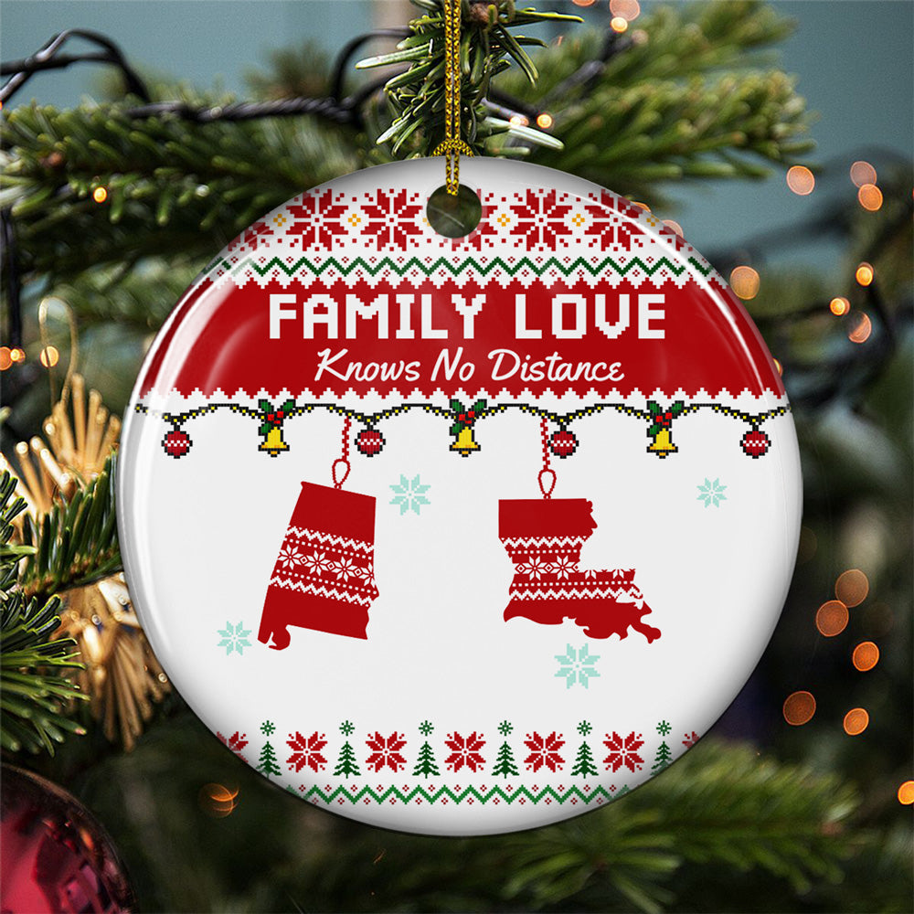 No Matter Where You Are - Personalized Custom Ceramic Ornament