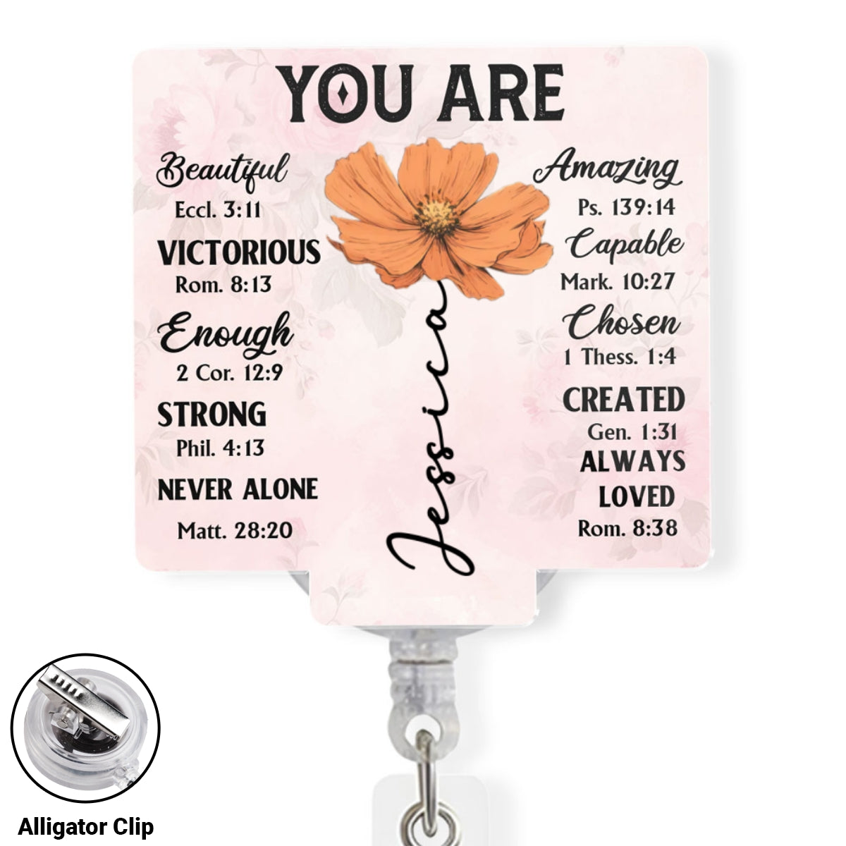 God Says You Are - Personalized Custom Acrylic Badge Reel