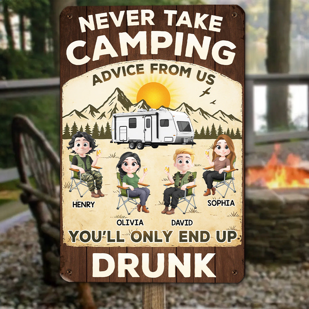 Our Camping Trips Get Wild - Personalized Custom Metal Signs