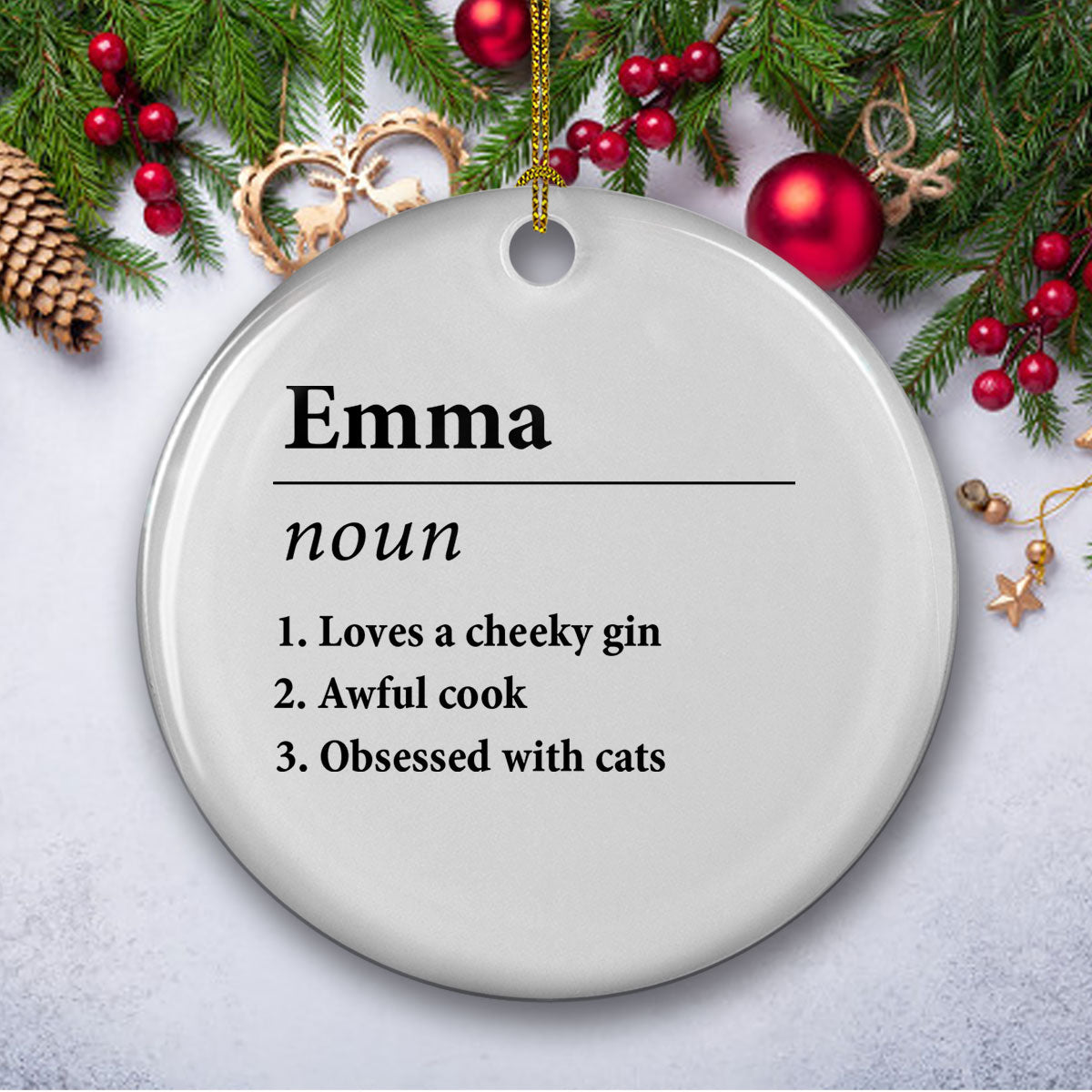 Personal Definition - Personalized Custom Ceramic Ornament