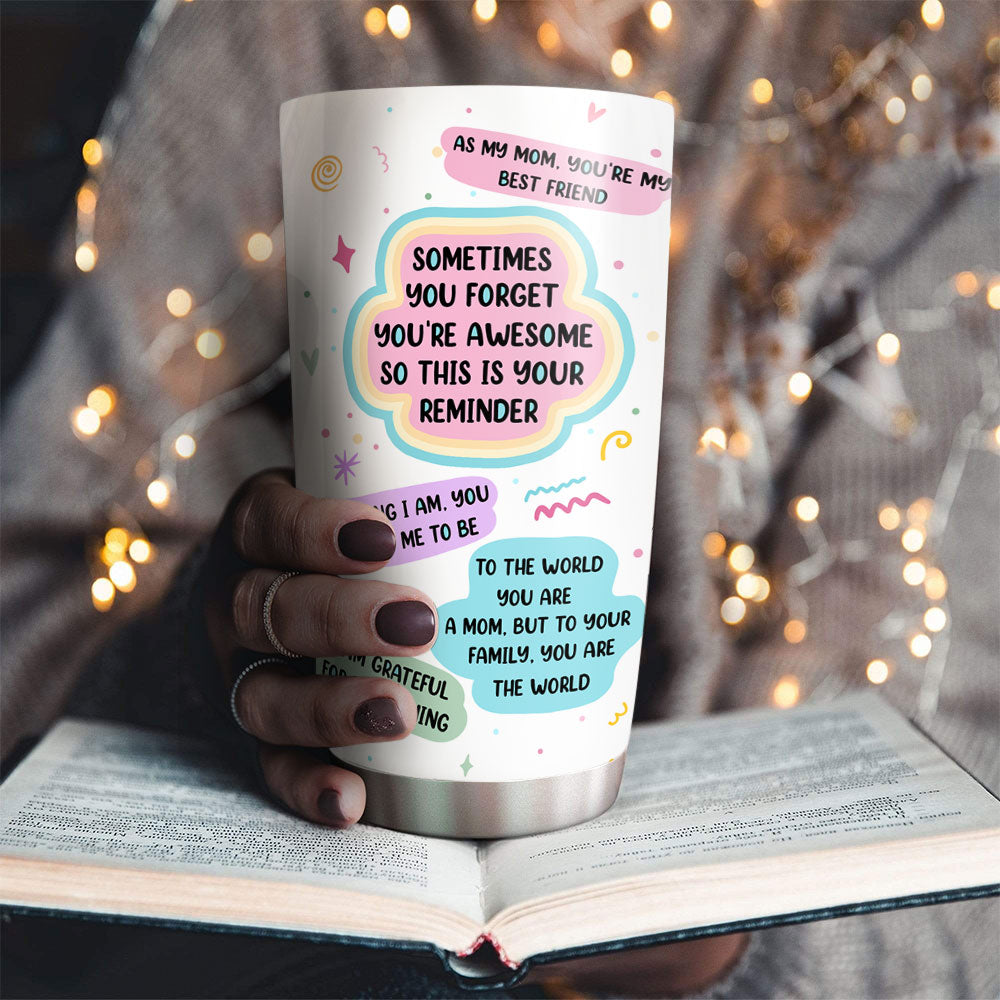 Beautiful Mom Daily Affirmations - Personalized Custom Tumbler