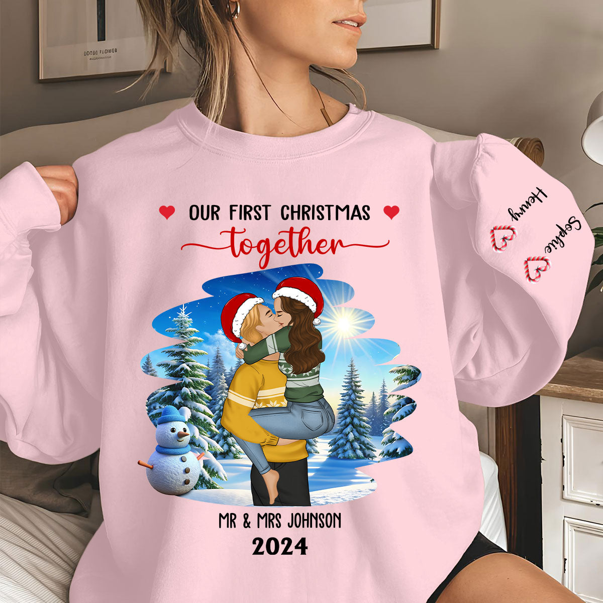 First Christmas Couple - Personalized Custom Sweatshirt