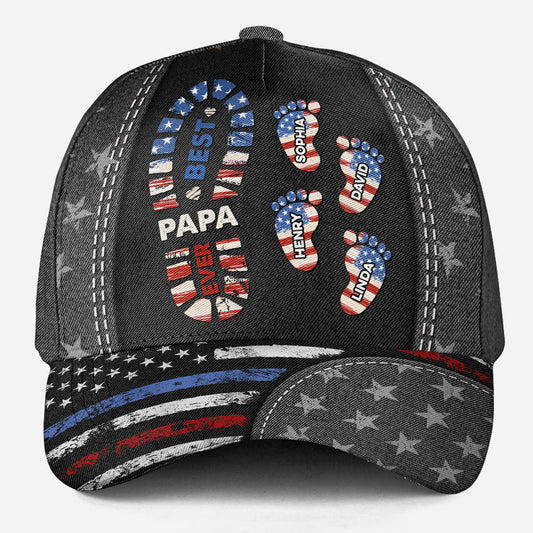 Best Papa Ever Version 2 - Personalized Custom Classic Cap