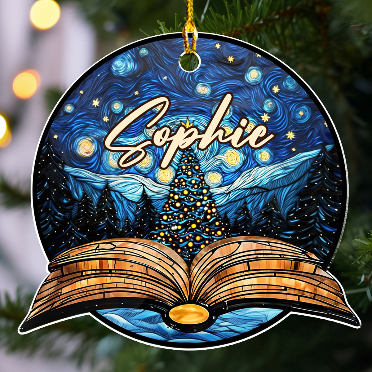 Fantasy Book Reader - Personalized Custom Acrylic Ornament