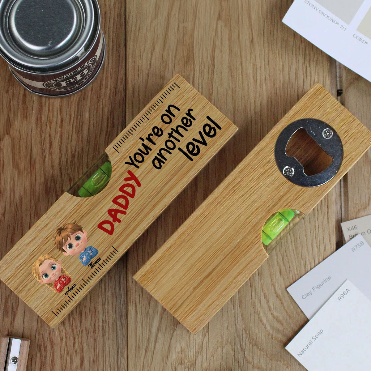 You Are On Another Level Christmas - Personalized Custom Wooden Spirit Level Bottle Opener