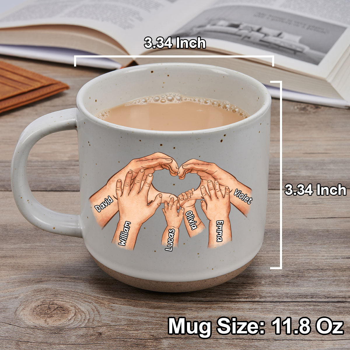 We Will Always Be Connected By Heart - Personalized Custom Pottery Mug