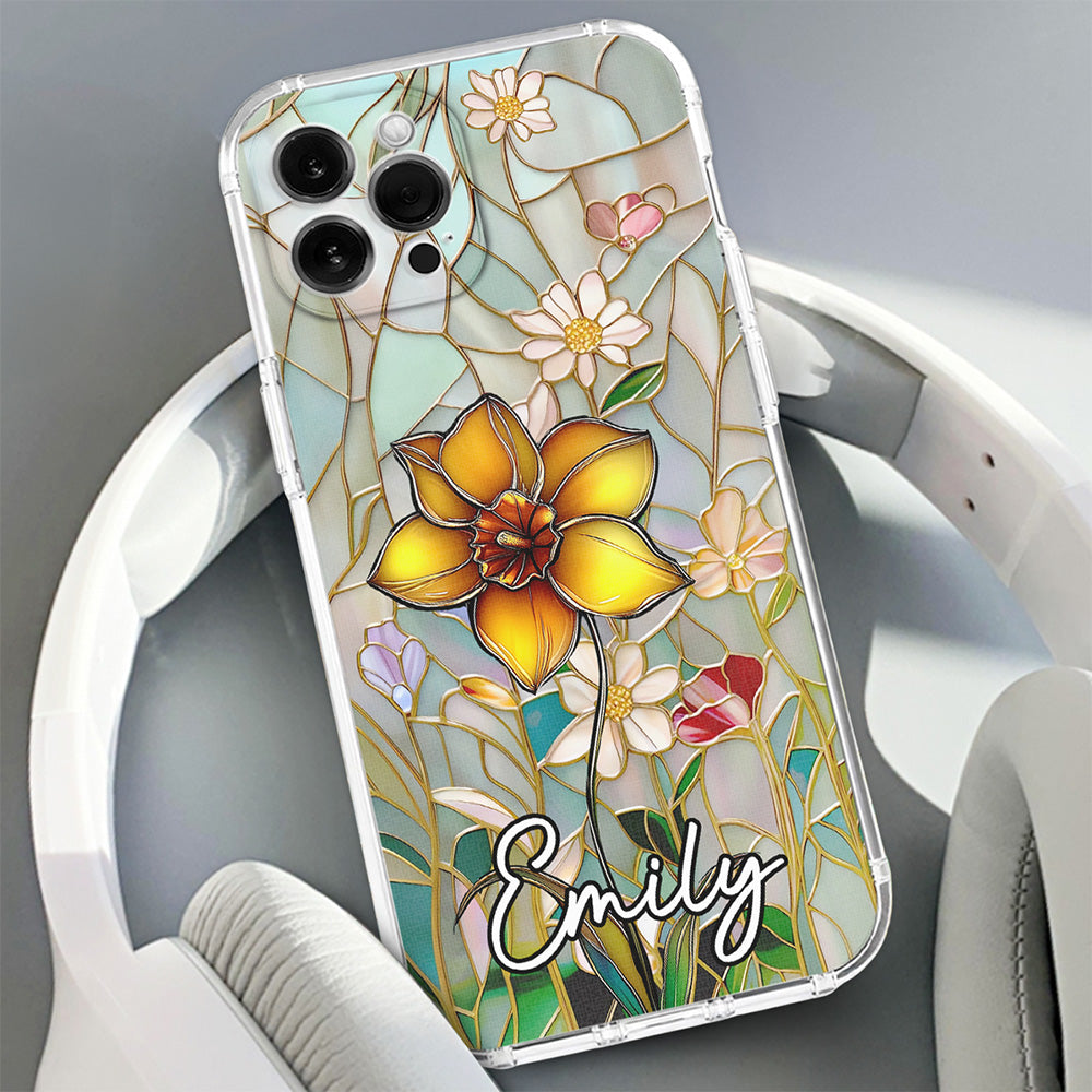 Floral Stained - Personalized Custom Phone Case