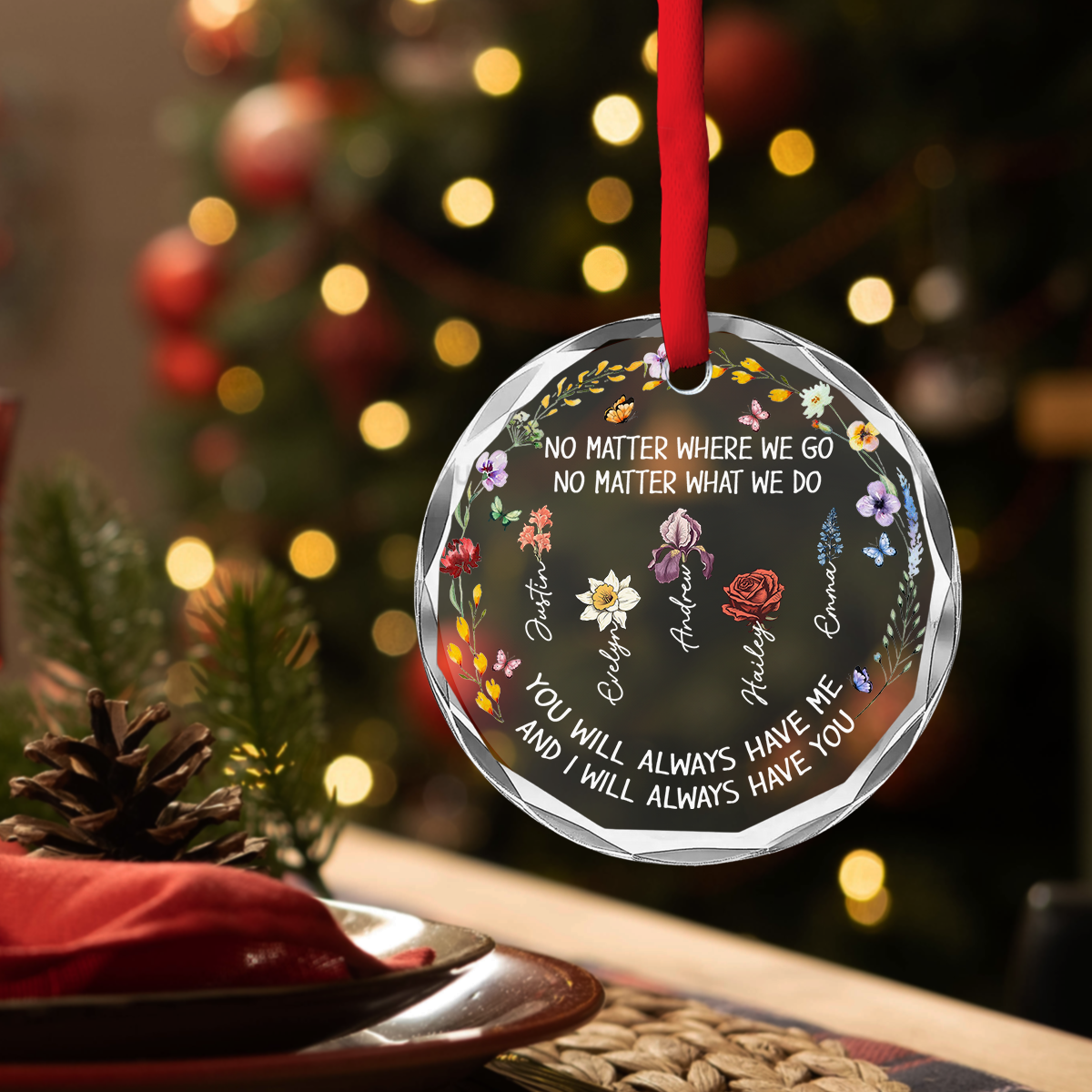 No Matter - Personalized Custom Glass Ornament