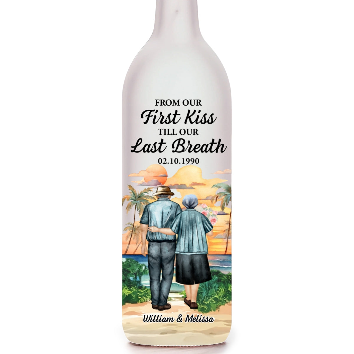 From Our First Kiss - Personalized Custom Bottle Lamp