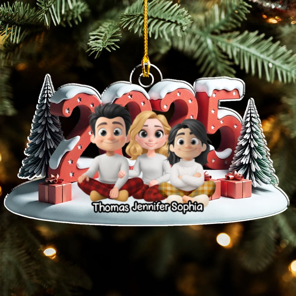 Forever As A Family - Personalized Custom Acrylic Ornament