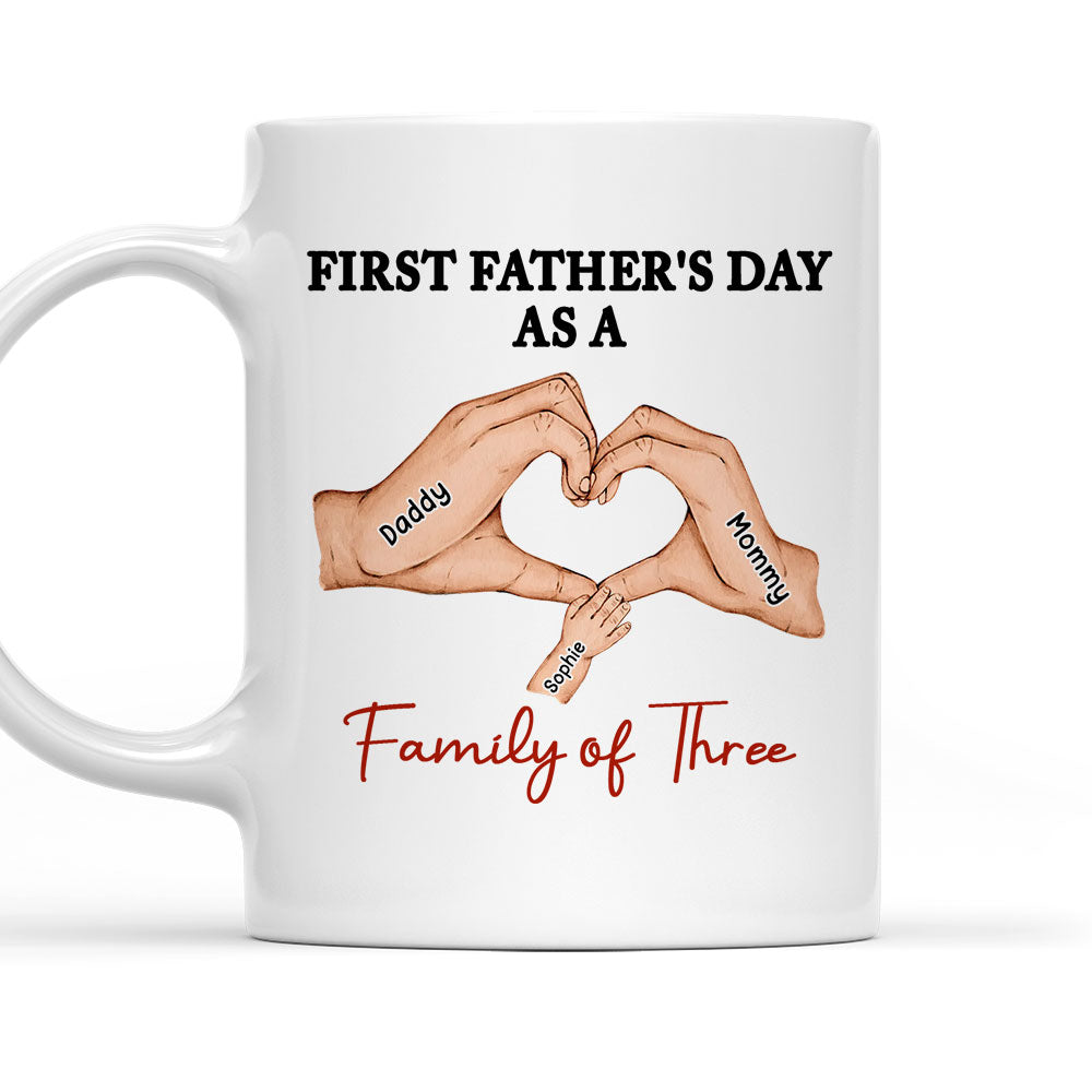 Family Of Three - Personalized Custom Coffee Mug