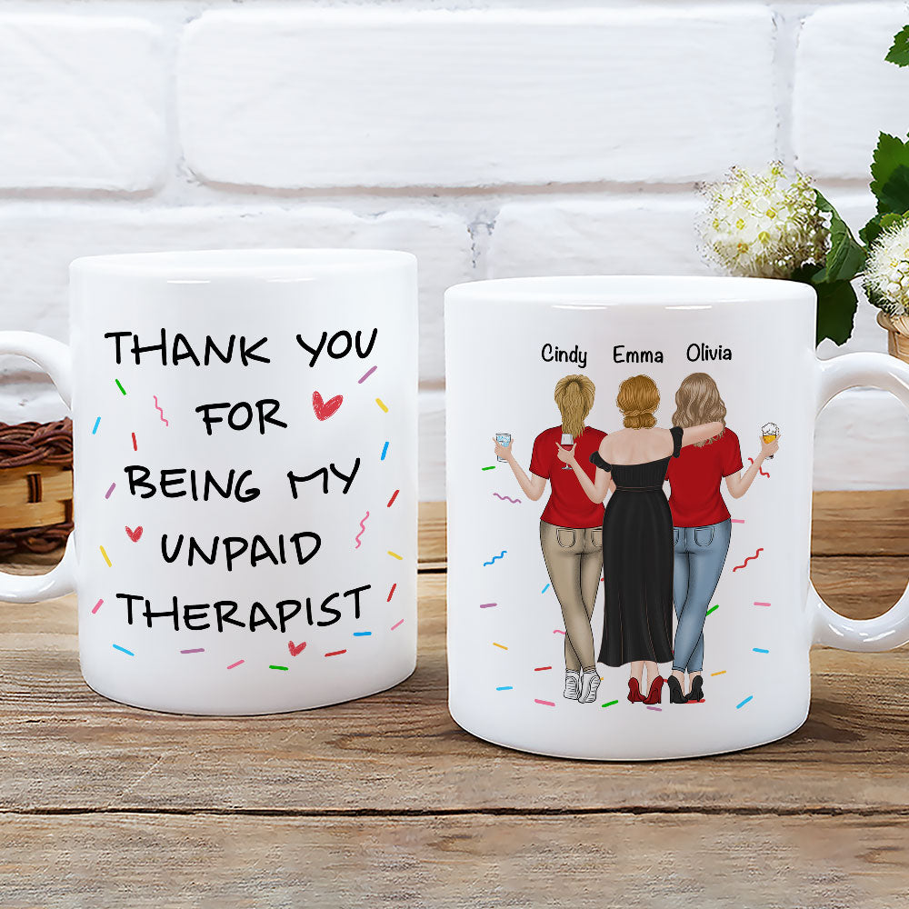 My Unpaid Therapist - Personalized Custom Coffee Mug