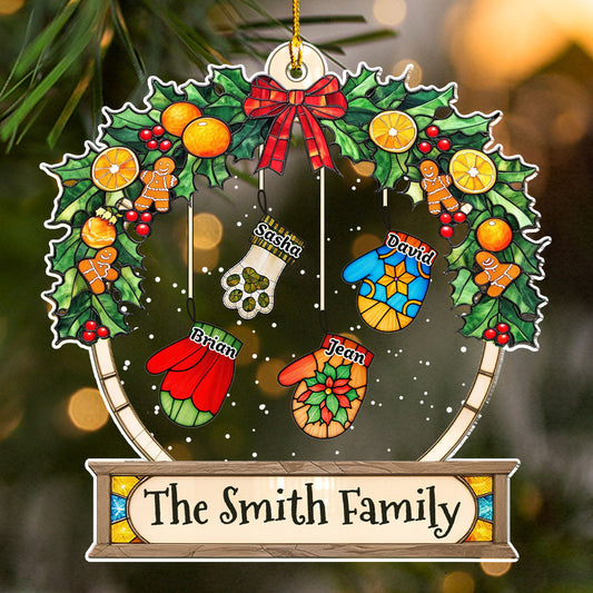 Lovely Gloves Hanging - Personalized Custom Acrylic Ornament