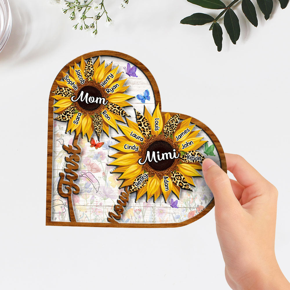 Proud To Be Mom And Grandma - Personalized Custom Wooden Plaque