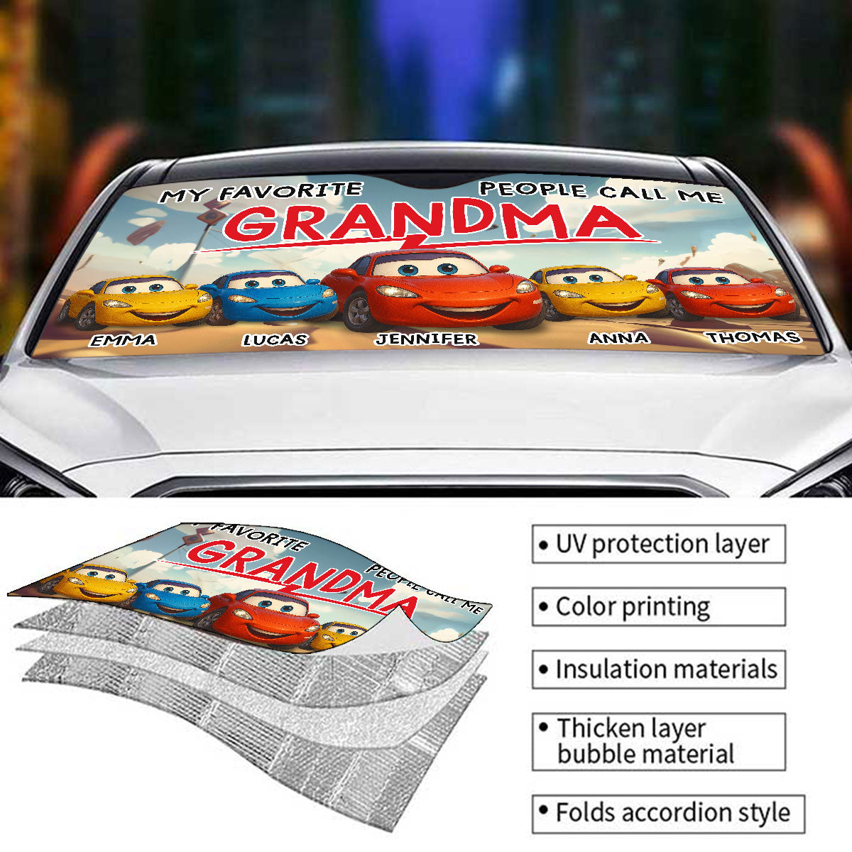 Life Is A Beautiful Ride - Personalized Custom Car Sunshade