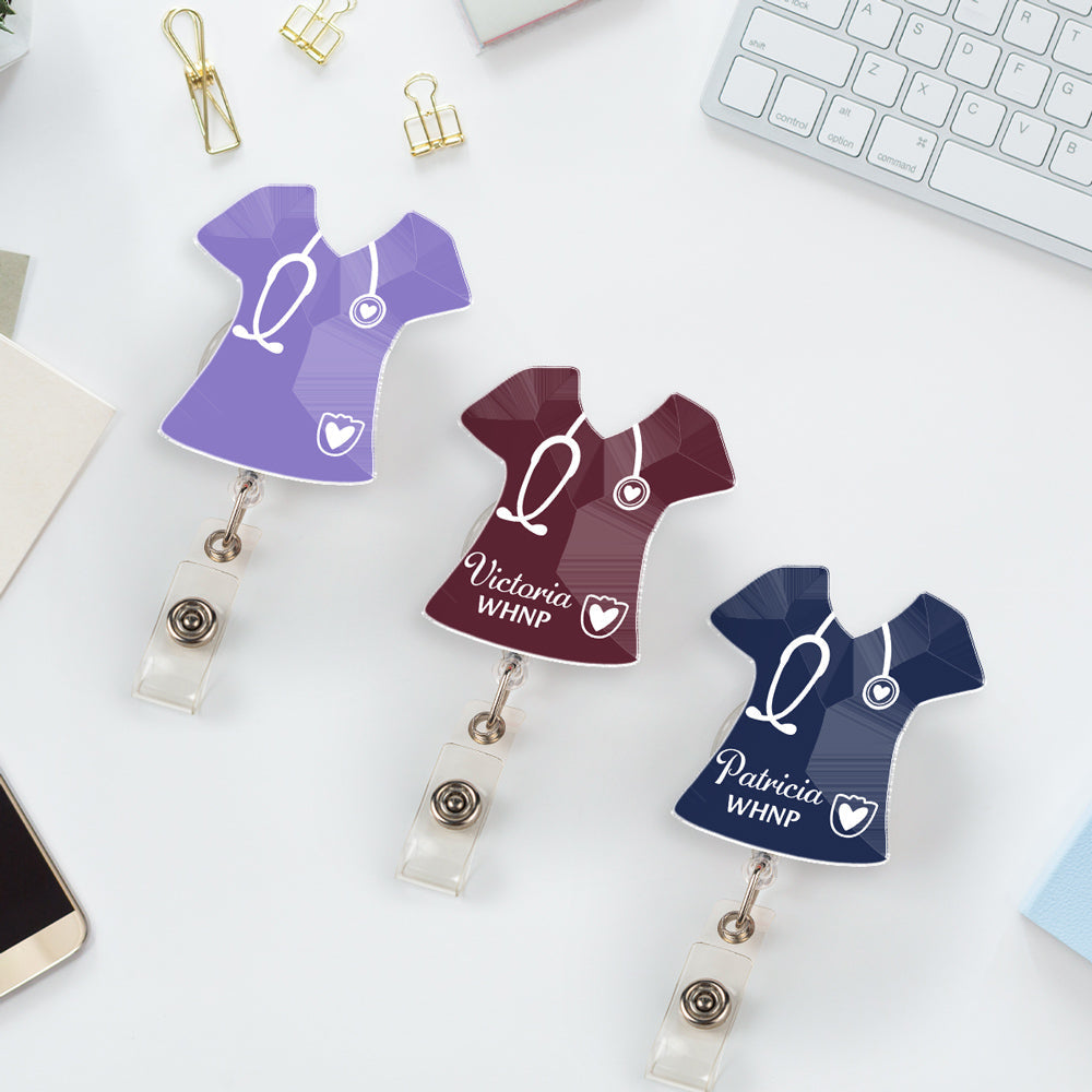 Love Nurse Life - Personalized Custom Acrylic Badge Reel