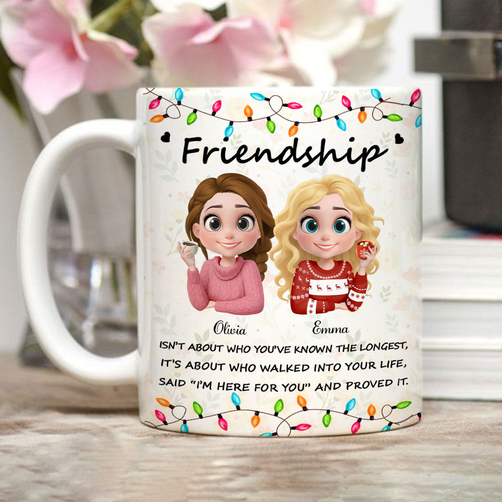 Side By Side Heart To Heart - Personalized Custom Coffee Mug