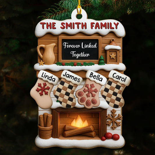 Where Love Holds Us Close - Personalized Custom 3D Effect Wood Ornament