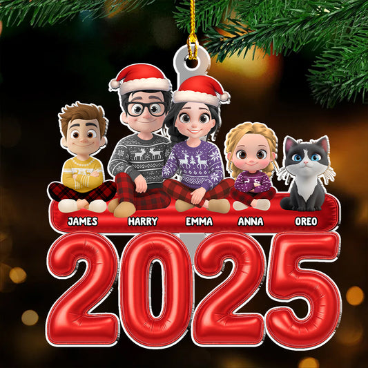 Us And Our Lovely Children - Personalized Custom Acrylic Ornament