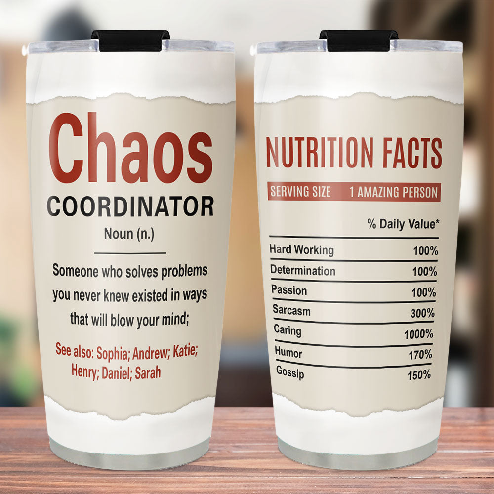 Chaos Coordinator - Personalized Custom Tumbler