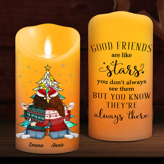 Friends Always Beside You - Personalized Custom LED Candle