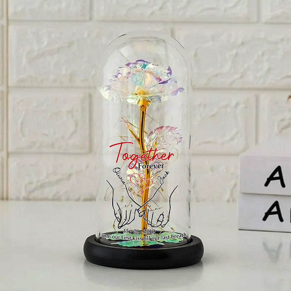 Together Forever - Personalized Custom Sparkly Rose