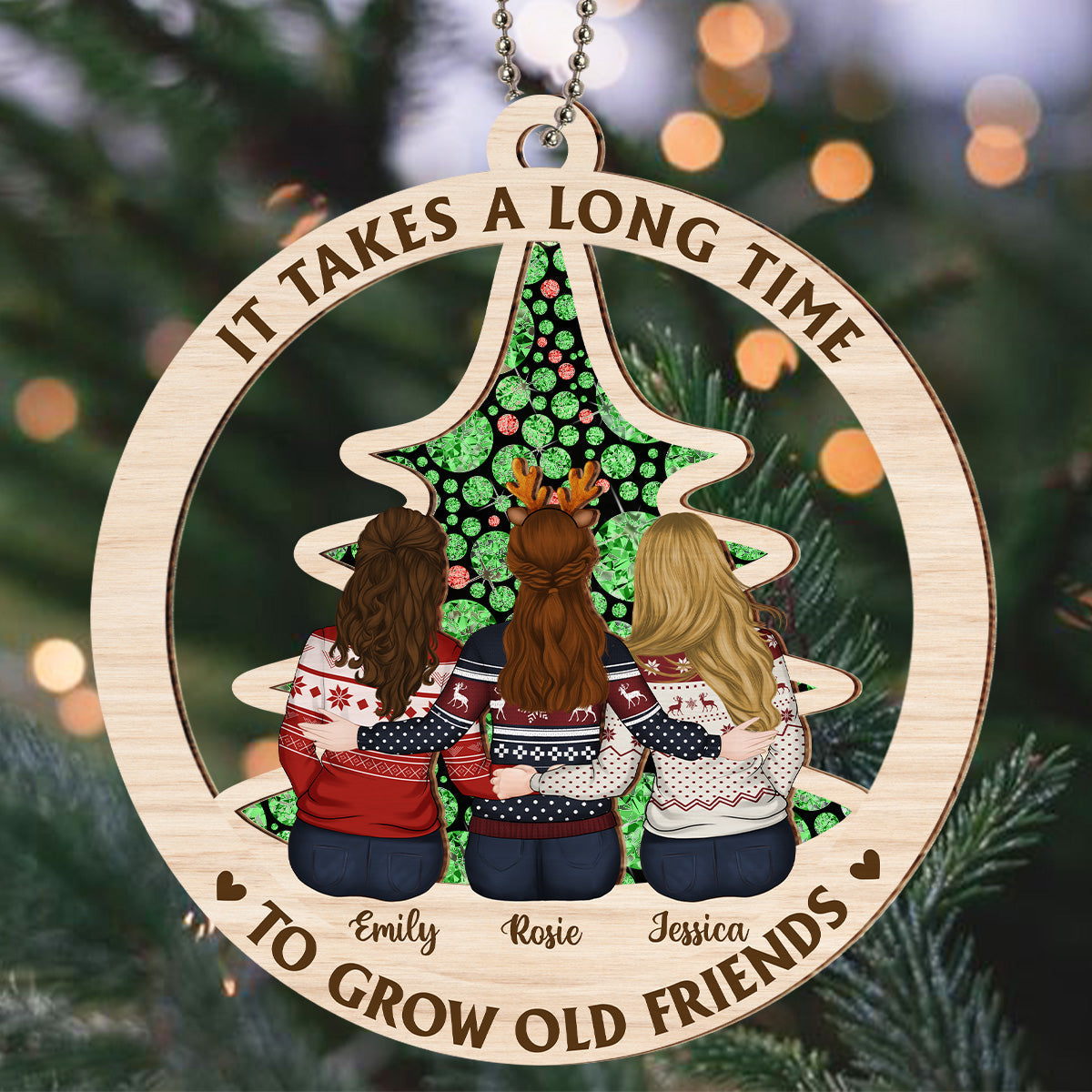 Grow An Old Friend - Personalized Custom Suncatcher Ornament