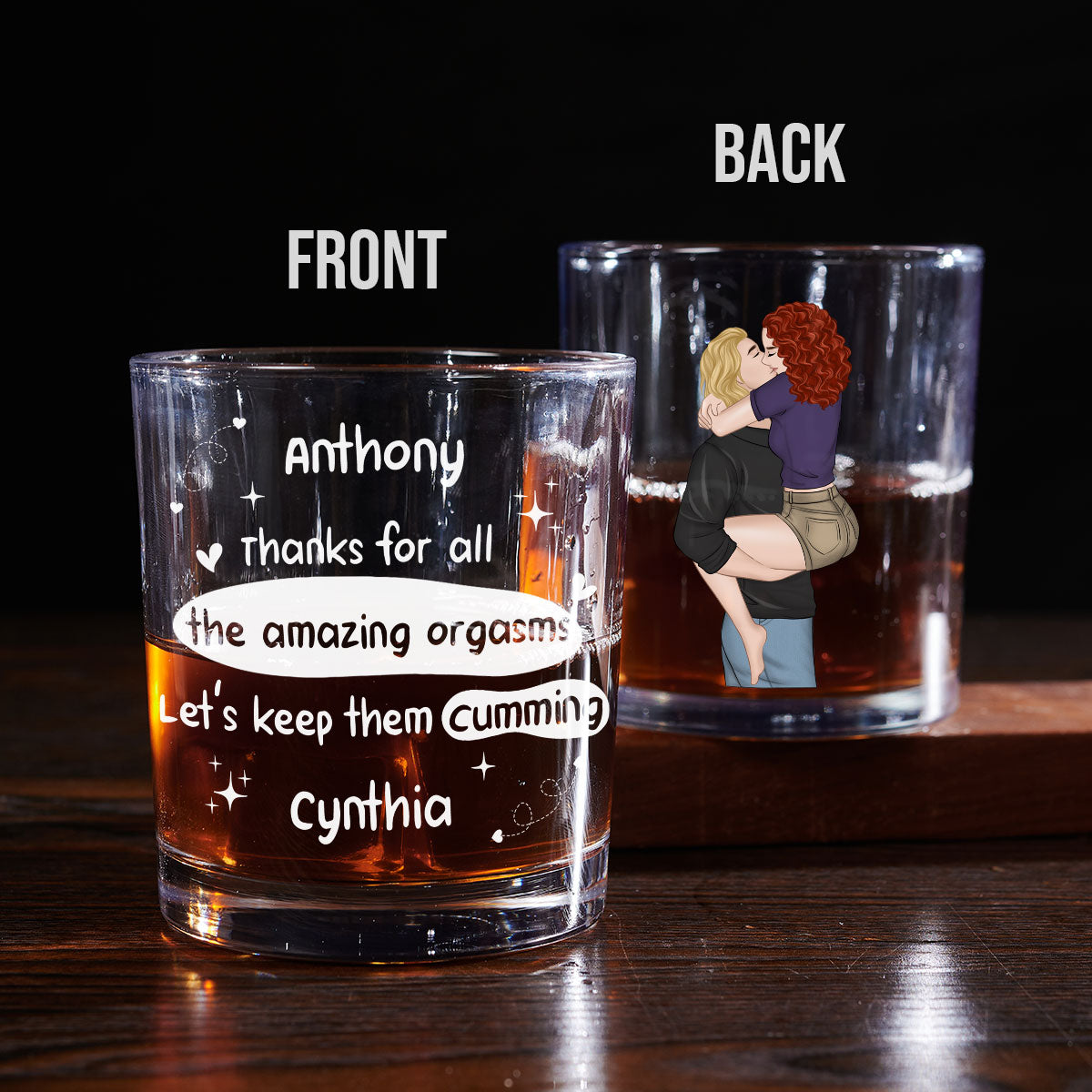 Always Be By Your Side - Personalized Custom Whiskey Glass