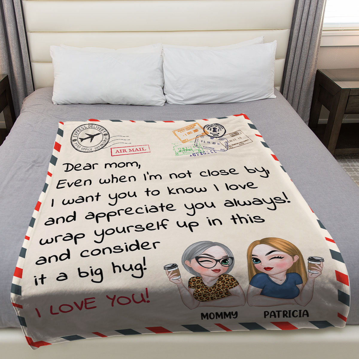 Love Mom So Much - Personalized Custom Fleece Blanket